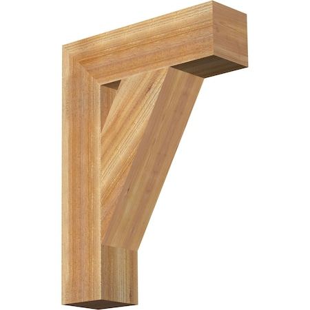 Ekena Millwork Traditional Block Rough Sawn Bracket, Western Red Cedar, 6"W x 22"D x 30"H BKT06X22X30TRA05RWR